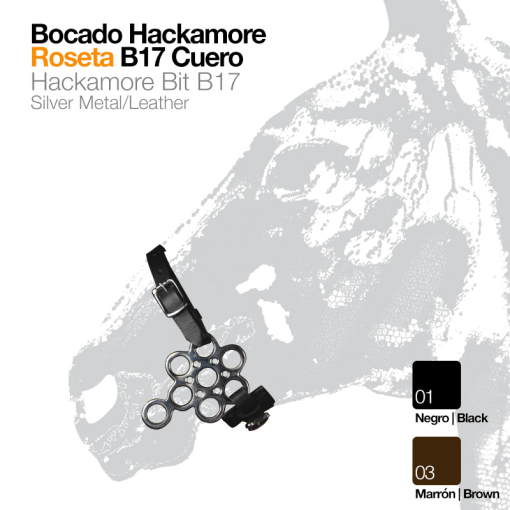 BOCADO HACKAMORE ROSETA B17 CUERO