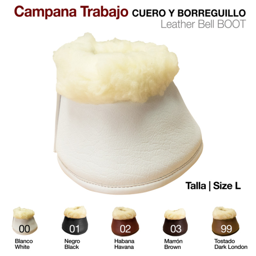 Campana Trabajo Cuero Con Borreguillo