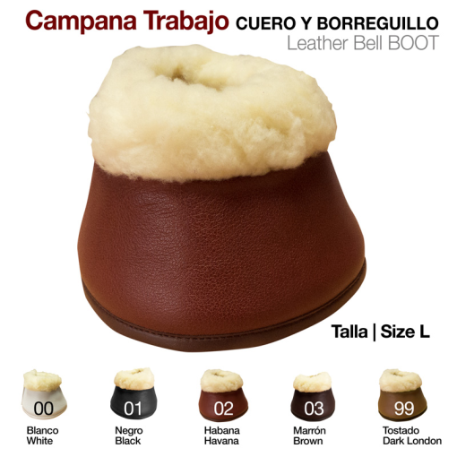 Campana Trabajo Cuero Con Borreguillo