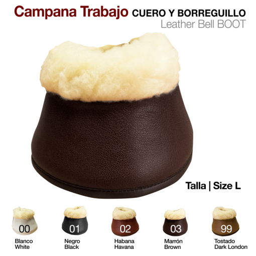 Campana Trabajo Cuero Con Borreguillo
