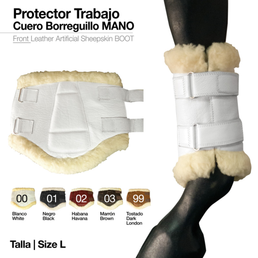 Protector Trabajo Cuero Borreguillo Mano
