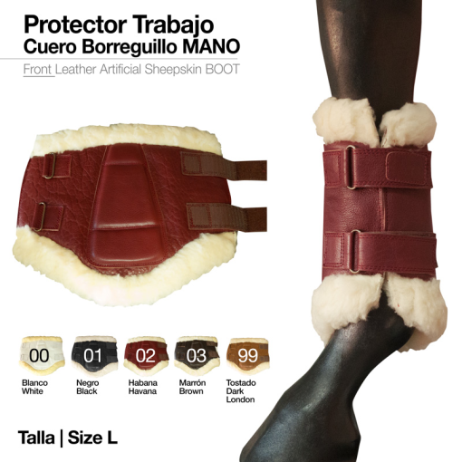 Protector Trabajo Cuero Borreguillo Mano
