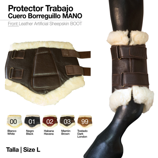 Protector Trabajo Cuero Borreguillo Mano