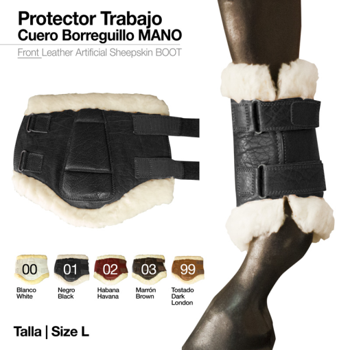 Protector Trabajo Cuero Borreguillo Mano