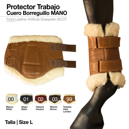 Protector Trabajo Cuero Borreguillo Mano