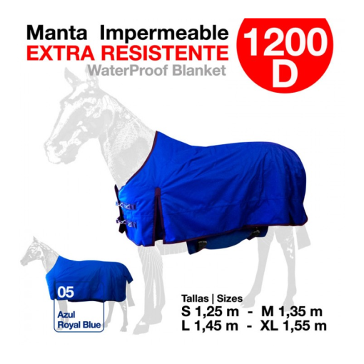 MANTA IMPERMEABLE RESISTENTE 1200D AZUL