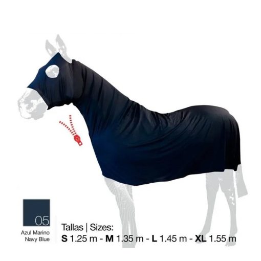 MANTA LICRA ELÁSTICA CON CUBRECUELLO AZUL
