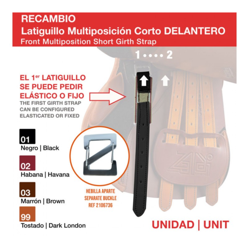 LATIGUILLO MULTIPOSICIÓN CORTO DELANTERO UNIDAD