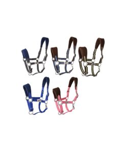 CABEZADA CUADRA HH NYLON DOBLE ACOLCHADA CON FORRO POLAR Y MOSQUETON