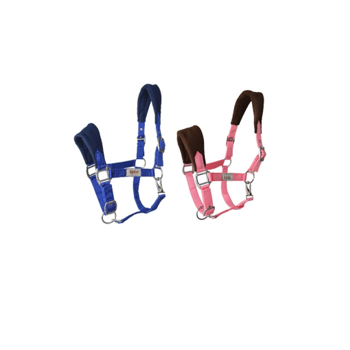 CABEZADA CUADRA HH NYLON DOBLE ACOLCHADA CON FORRO POLAR Y MOSQUETON