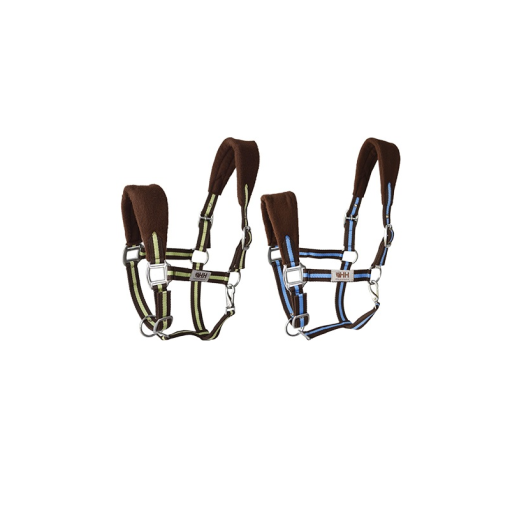 CABEZADA CUADRA HH NYLON DOBLE ACOLCHADA CON FORRO POLAR Y MOSQUETON