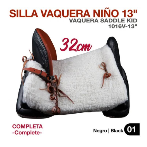 SILLA VAQUERA NIÑO 13" (32cm) COMPLETA