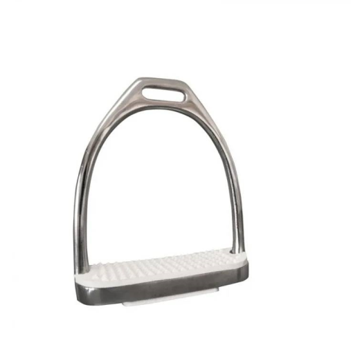 ESTRIBO INGLÉS CROMADO CON TACO 11cm
