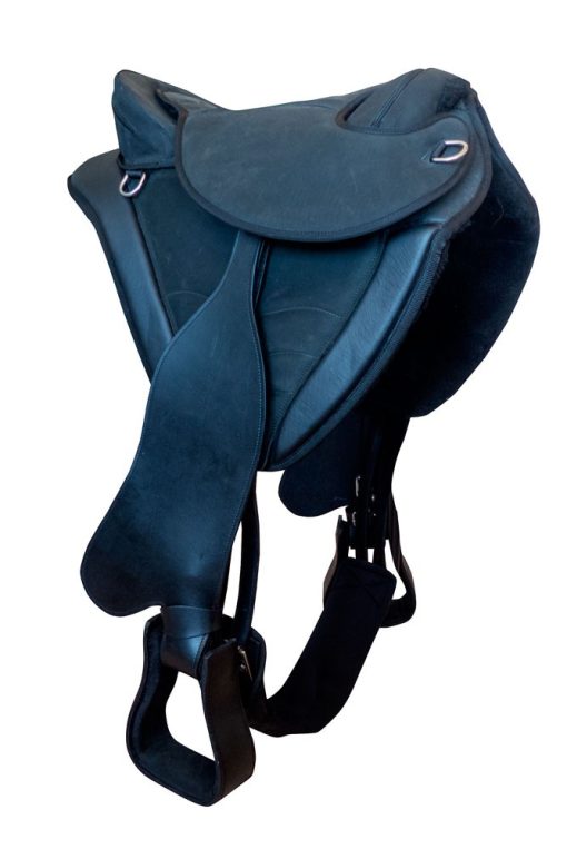 SILLA MARCHA BAREBACK COMPLETA NEGRA