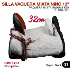 SILLA VAQUERA MIXTA NIÑO 13" (32cm) COMPLETA