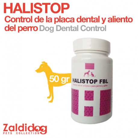 Control Placa Dental Y Aliento para perros Halistop 50Gr