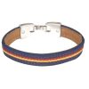 Pulsera Piel/lona  Azul B/españa
