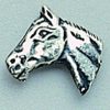 PIN PLATA CABEZA CABALLO
