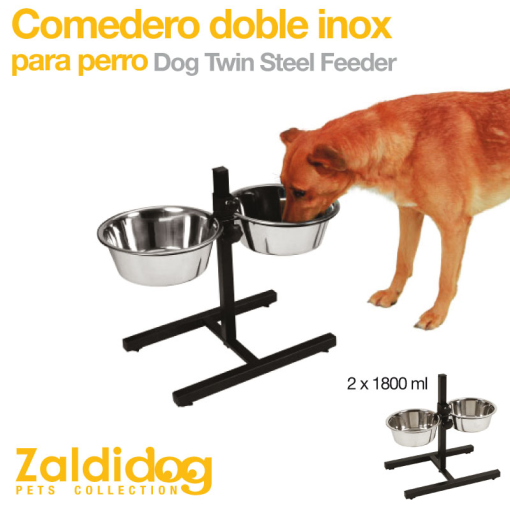 Comedero para perro Doble Inox