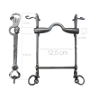 Bocado Vaquero fijo Barra Recta 2D Inox Mate 12.5Cm