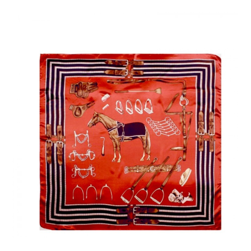PAÑUELO MALUFA 90x90 600/37 ROJO/AZUL