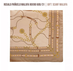 REGALO PAÑUELO MALUFA 90x90 600/25 BEIG