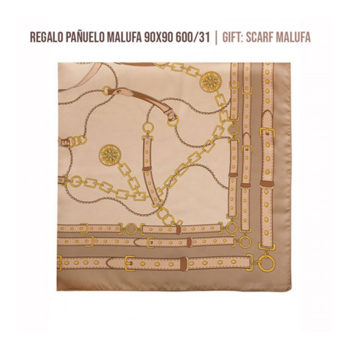 REGALO PAÑUELO MALUFA 90x90 600/25 BEIG