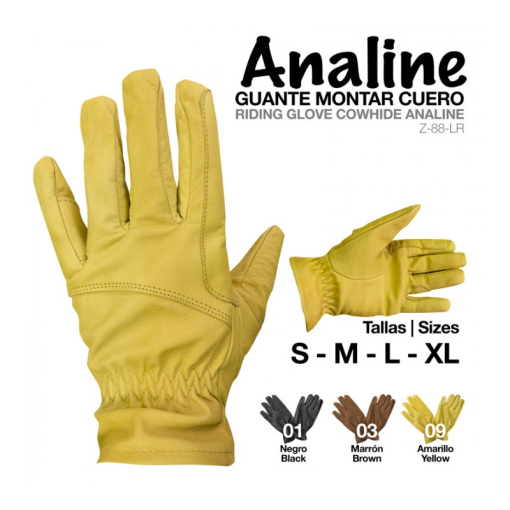 GUANTE MONTAR CUERO ANALINE