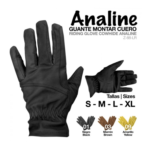 GUANTE MONTAR CUERO ANALINE