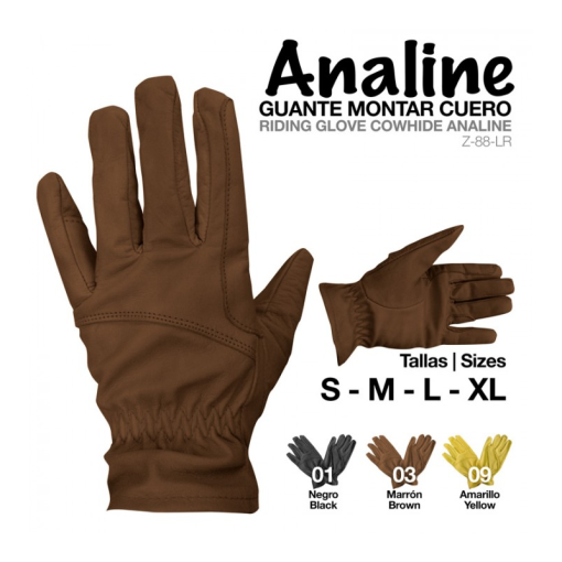 GUANTE MONTAR CUERO ANALINE