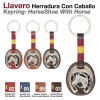 LLAVERO HERRADURA CON CABALLO ESPAÑA