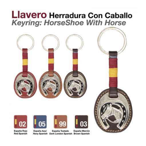 LLAVERO HERRADURA CON CABALLO ESPAÑA