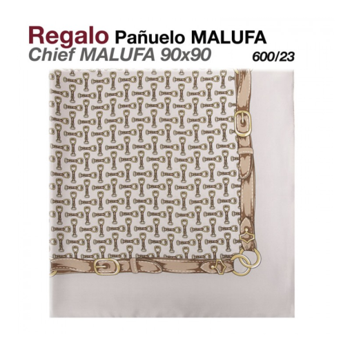 PAÑUELO MALUFA 90x90 600/23 GRIS