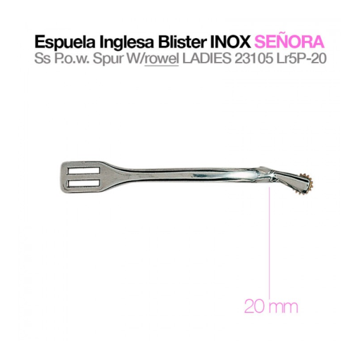 ESPUELA INGLESA BLISTER INOX SEÑORA