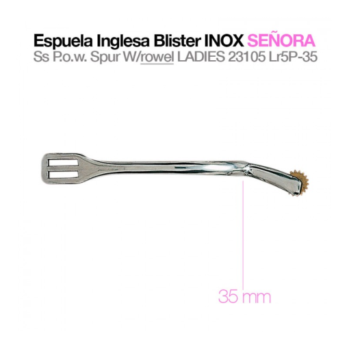ESPUELA INGLESA BLISTER INOX SEÑORA
