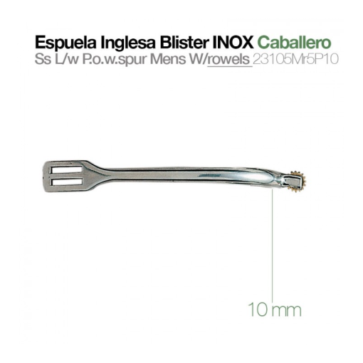 ESPUELA INGLESA BLISTER RULETA INOX CABALLERO