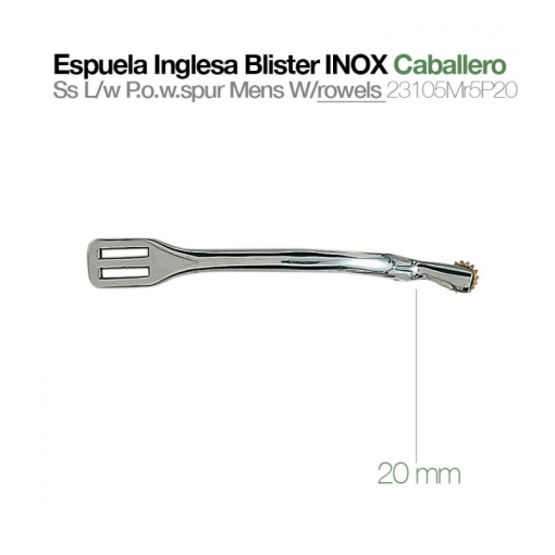 ESPUELA INGLESA BLISTER RULETA INOX CABALLERO