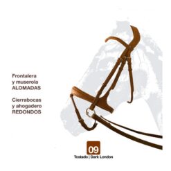 CABEZADA MONTAR INGLESA RIENDA CUERO