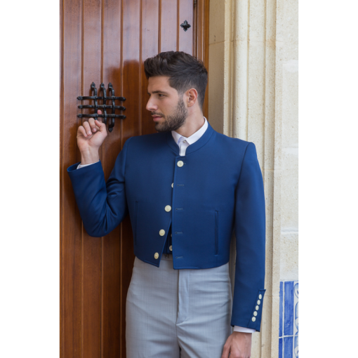 TRAJE CORTO PARÍS AZULON COMBINADO ELÁSTICO