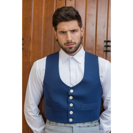 TRAJE CORTO PARÍS AZULON COMBINADO ELÁSTICO