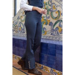 TRAJE CORTO VIENA COMBINADO PANTALÓN RAYA