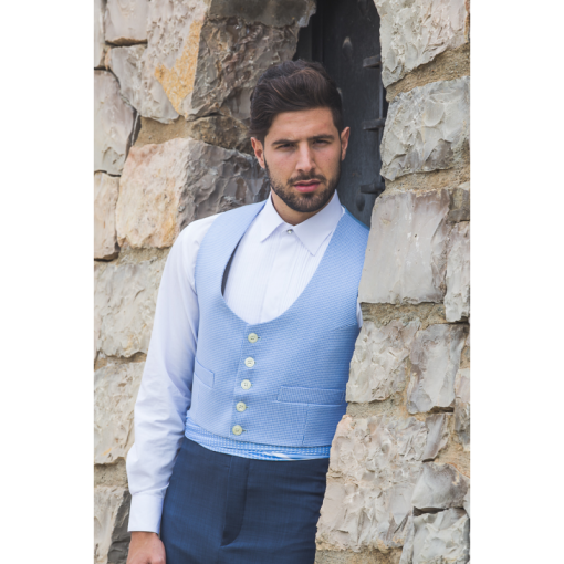 TRAJE CORTO NÁPOLES PATA DE GALLO PANTALÓN MENORCA ELÁSTICO