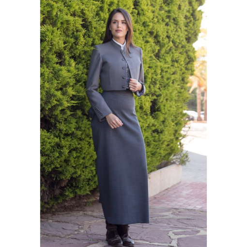 TRAJE AMAZONA SARGA COMBINADO ELÁSTICO