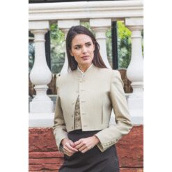 TRAJE AMAZONA HABANA COMBINADO ELÁSTICO