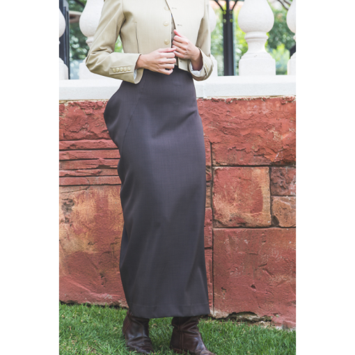 TRAJE AMAZONA HABANA COMBINADO ELÁSTICO