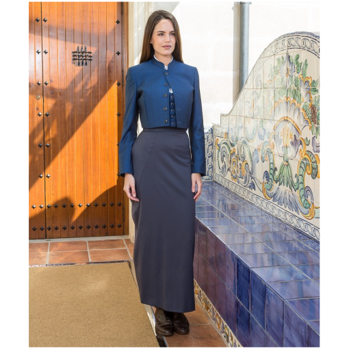 TRAJE AMAZONA OJO DE PERDIZ HILATURA FINA COMBINADO