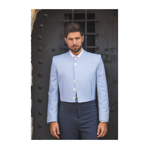 TRAJE CORTO NÁPOLES PATA DE GALLO PANTALÓN MENORCA ELÁSTICO