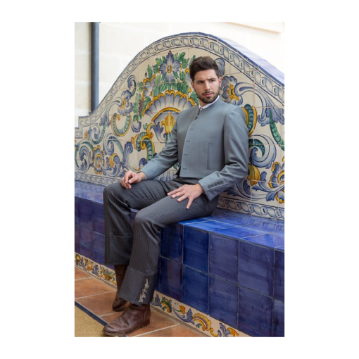 TRAJE CORTO VIENA COMBINADO PANTALÓN RAYA