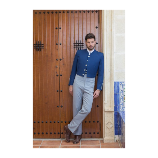 TRAJE CORTO PARÍS AZULON COMBINADO ELÁSTICO