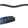 FRONTALERA INGLESA DIAMANTE CRISTAL AZUL NEGRO